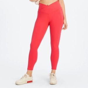 Fabletics Oasis PureLuxe HW Crossover 7/8 Legging in strawberry red 🍓